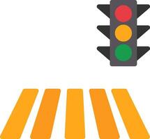 Zebra Crossing Vector Icon Design