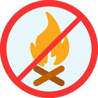 No fuego permitido vector icono diseño