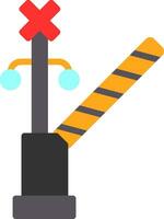 Level Crossing Vector Icon Design