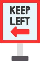 Keep Left Vector Icon Design