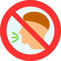 No Talking Vector Icon Design