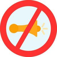 No Horn Vector Icon Design