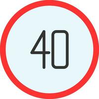 Speed Limit Vector Icon Design