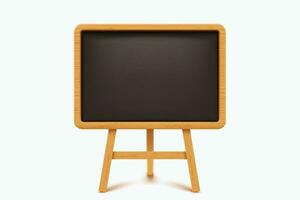 wooden blackboard on white vector