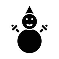 Snowman Vector Glyph Icon For Personal And Commercial Use.