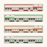 electric switches in line vector