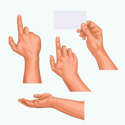 hand set on white