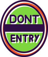 Do Not Enter Vector Icon Design