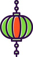 Paper lantern Vector Icon Design