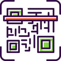 qr código escanear vector icono diseño