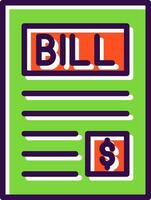 Bill Vector Icon Design