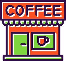 Coffee Shop Vector Icon Design