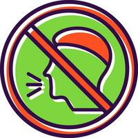 No Talking Vector Icon Design