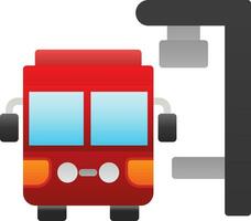 Bus Stop Vector Icon Design