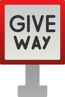 Give Way Vector Icon Design