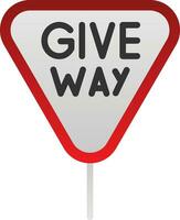 Give Way Vector Icon Design