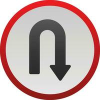 U Turn Vector Icon Design