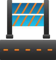 Road Block Vector Icon Design