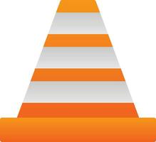 Traffic Cone Vector Icon Design