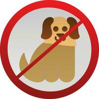 No mascotas permitido vector icono diseño