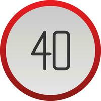 Speed Limit Vector Icon Design