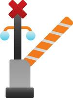 Level Crossing Vector Icon Design