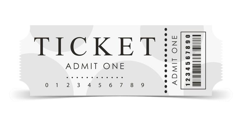 Ticket sample. Ticket design template. Vector.