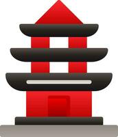 Pagoda Vector Icon Design