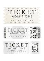 Ticket set. Pass card design. Isolated. Vector illustration.