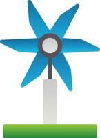 Wind Turbine Vector Icon Design