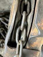 old rusty chain and lock photo