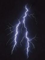 A Lightning bolt thunder, Generative AI Illustration. photo