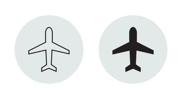 Airplane mode button icon vector in flat style. Plane sign symbol