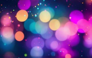 Colorful bokeh art background, Generative AI Illustration. photo