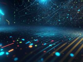 Network abilities technological processes, Generative AI Illustration. photo