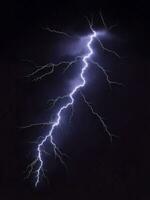 A Lightning bolt thunder, Generative AI Illustration. photo