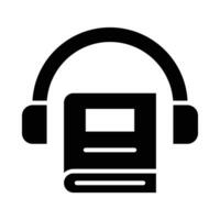 Audiobook Vector Glyph Icon For Personal And Commercial Use.