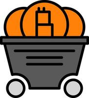 Mine cart Vector Icon Design