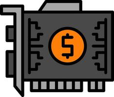 Gpu mining Vector Icon Design