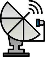 diseño de icono de vector de antena parabólica