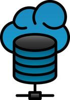 Cloud database Vector Icon Design