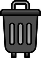 diseño de icono de vector de bote de basura