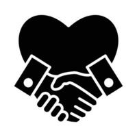 Handshake Vector Glyph Icon For Personal And Commercial Use.