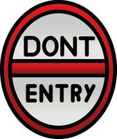 Do Not Enter Vector Icon Design