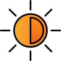 diseño de icono de vector de sol