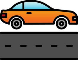 Car Lane Vector Icon Design