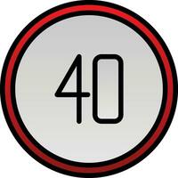 Speed Limit Vector Icon Design