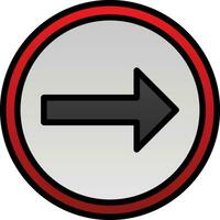 Turn Right Vector Icon Design