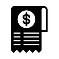 Bill Vector Glyph Icon For Personal And Commercial Use.