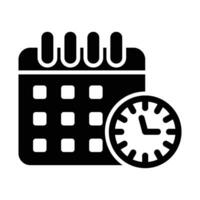 Deadline Vector Glyph Icon For Personal And Commercial Use.